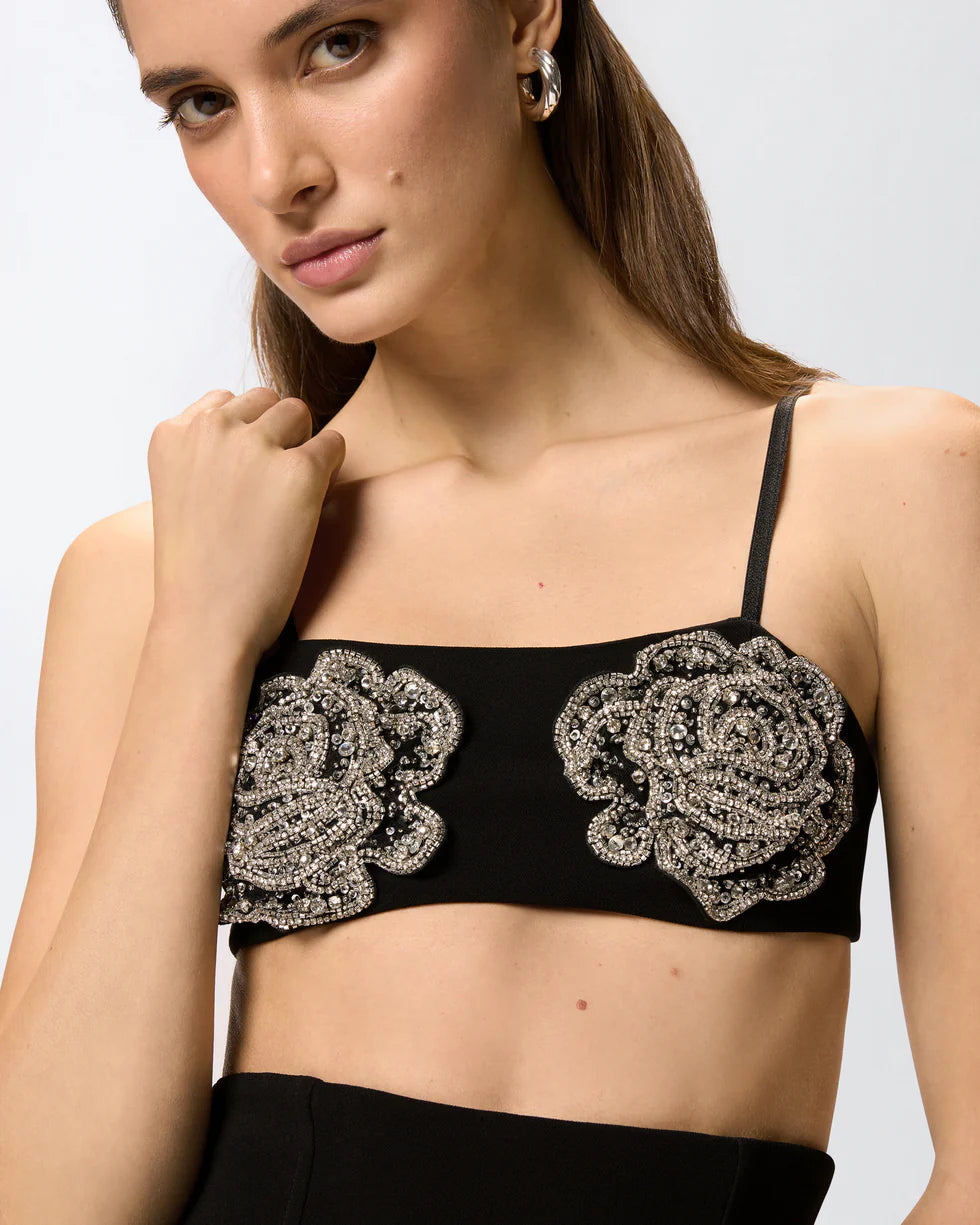 Pinko Reggiseno con rose gioiello