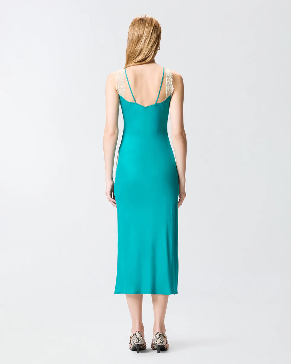 Pinko Abito slipdress con bande in pizzo