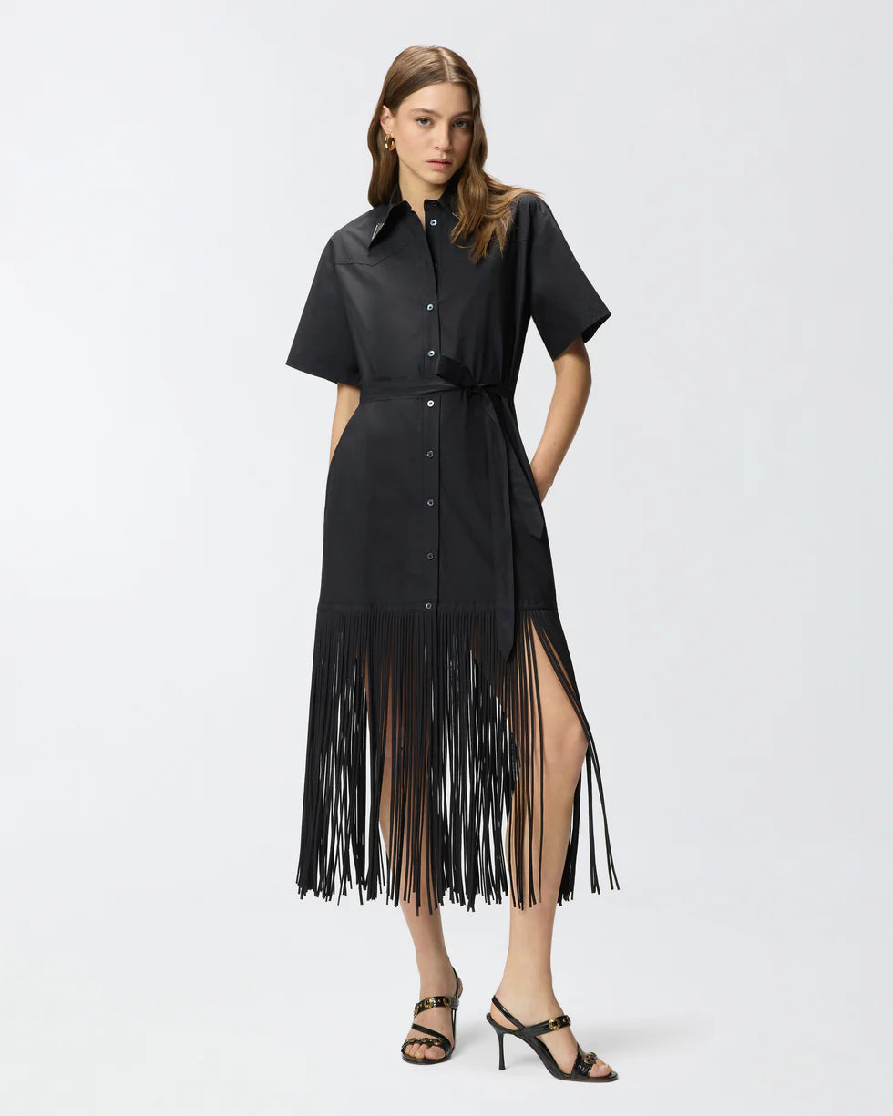 Pinko Abito chemisier con frange