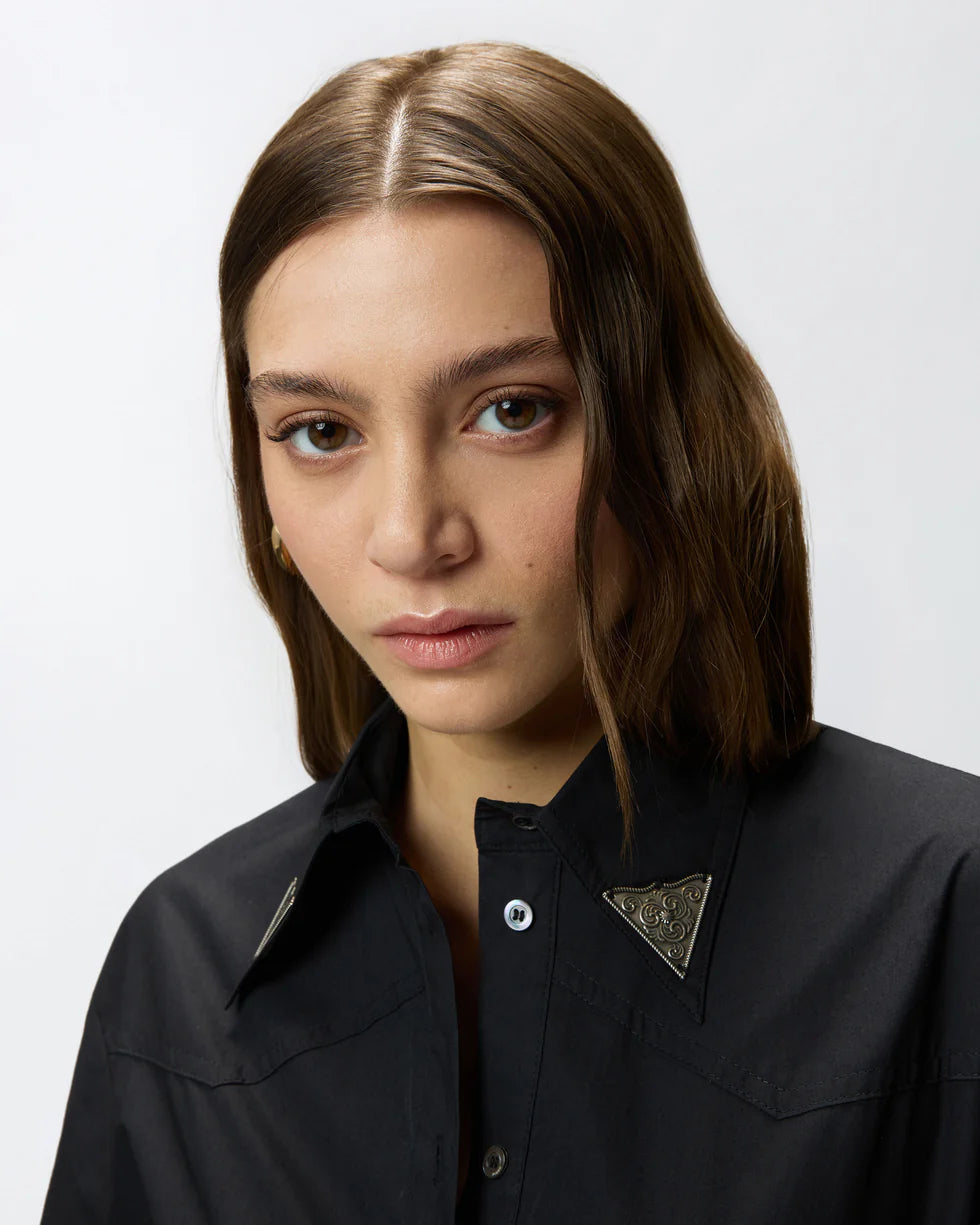 Pinko Abito chemisier con frange