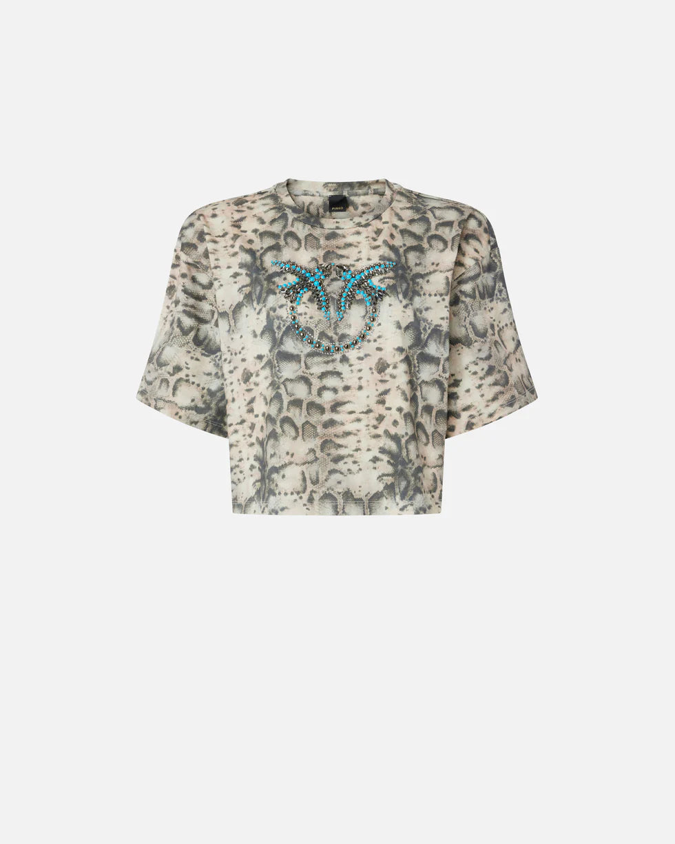 Pinko T-shirt stampa snake