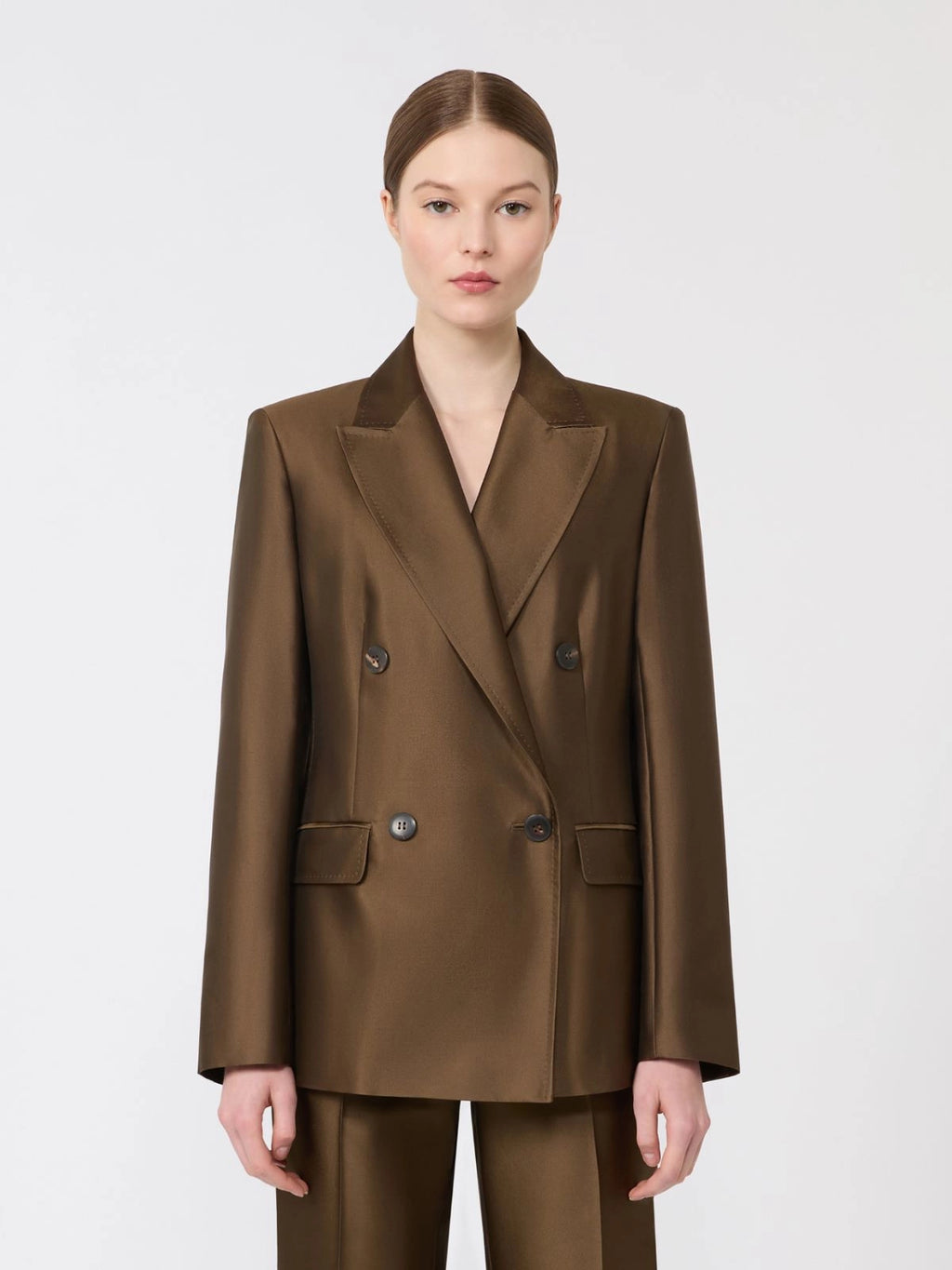 MaxMara Studio Blazer doppiopetto in shantung