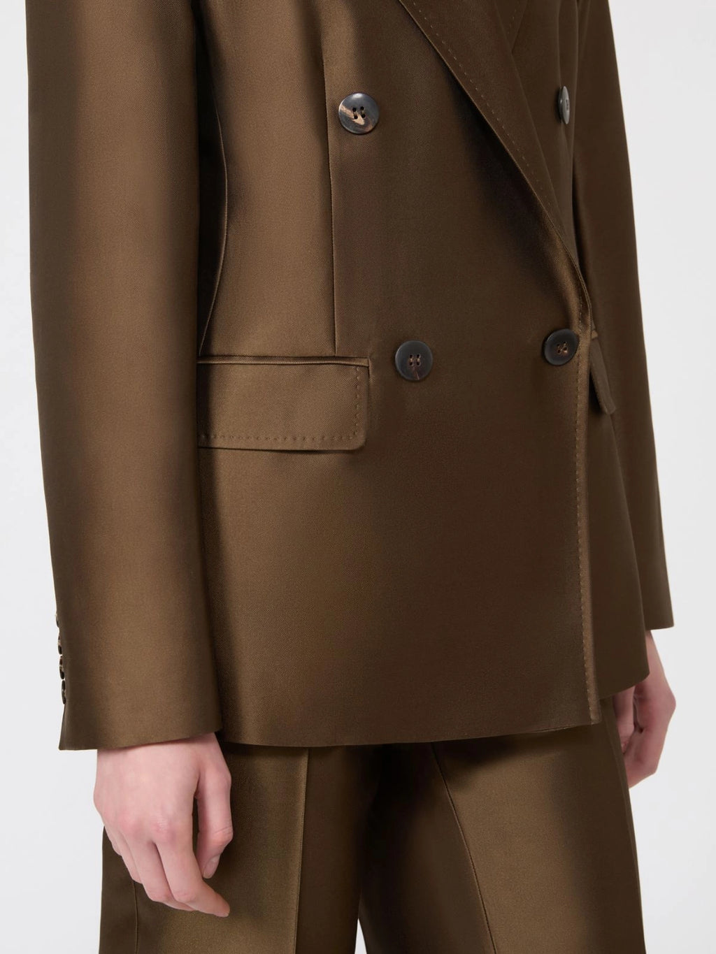 MaxMara Studio Blazer doppiopetto in shantung