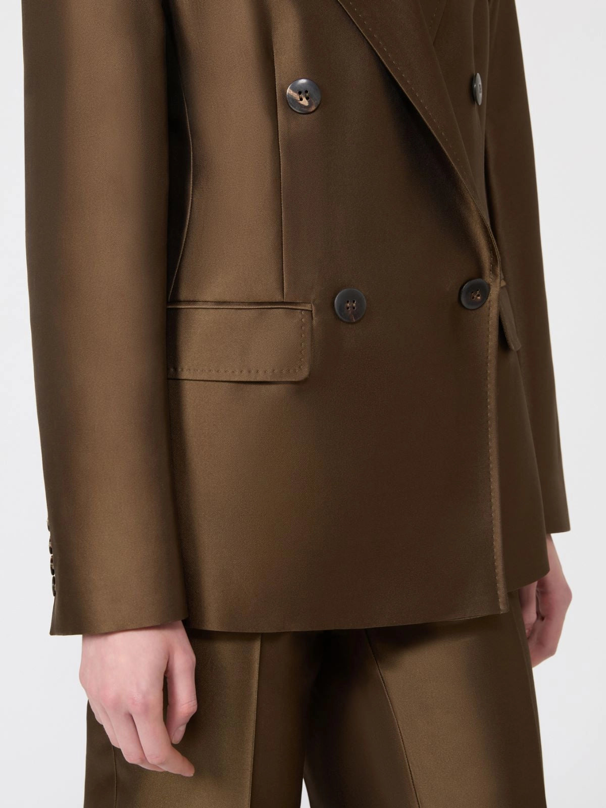 MaxMara Studio Blazer doppiopetto in shantung