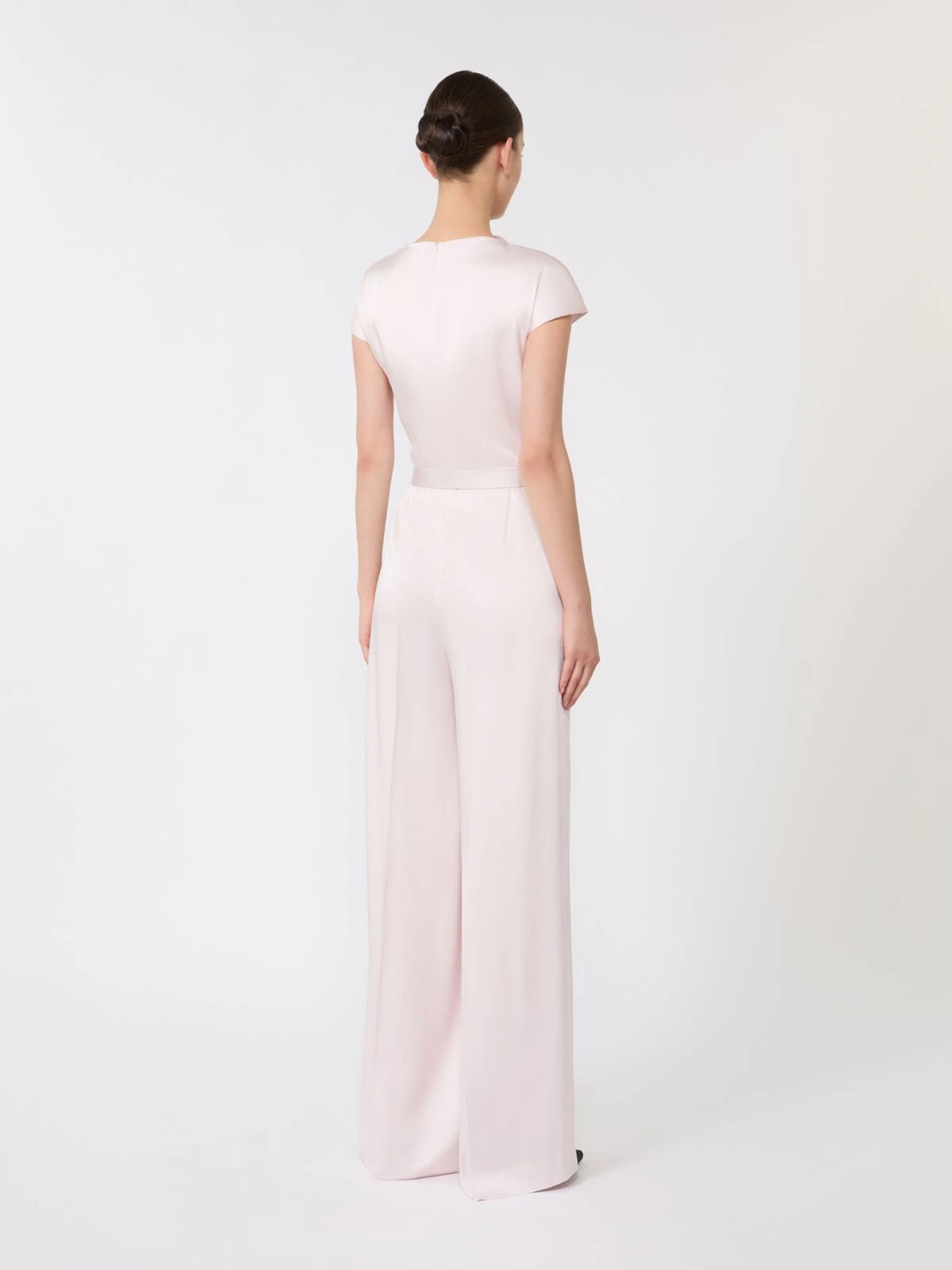 Max Mara Studio tuta in envers satin rosa