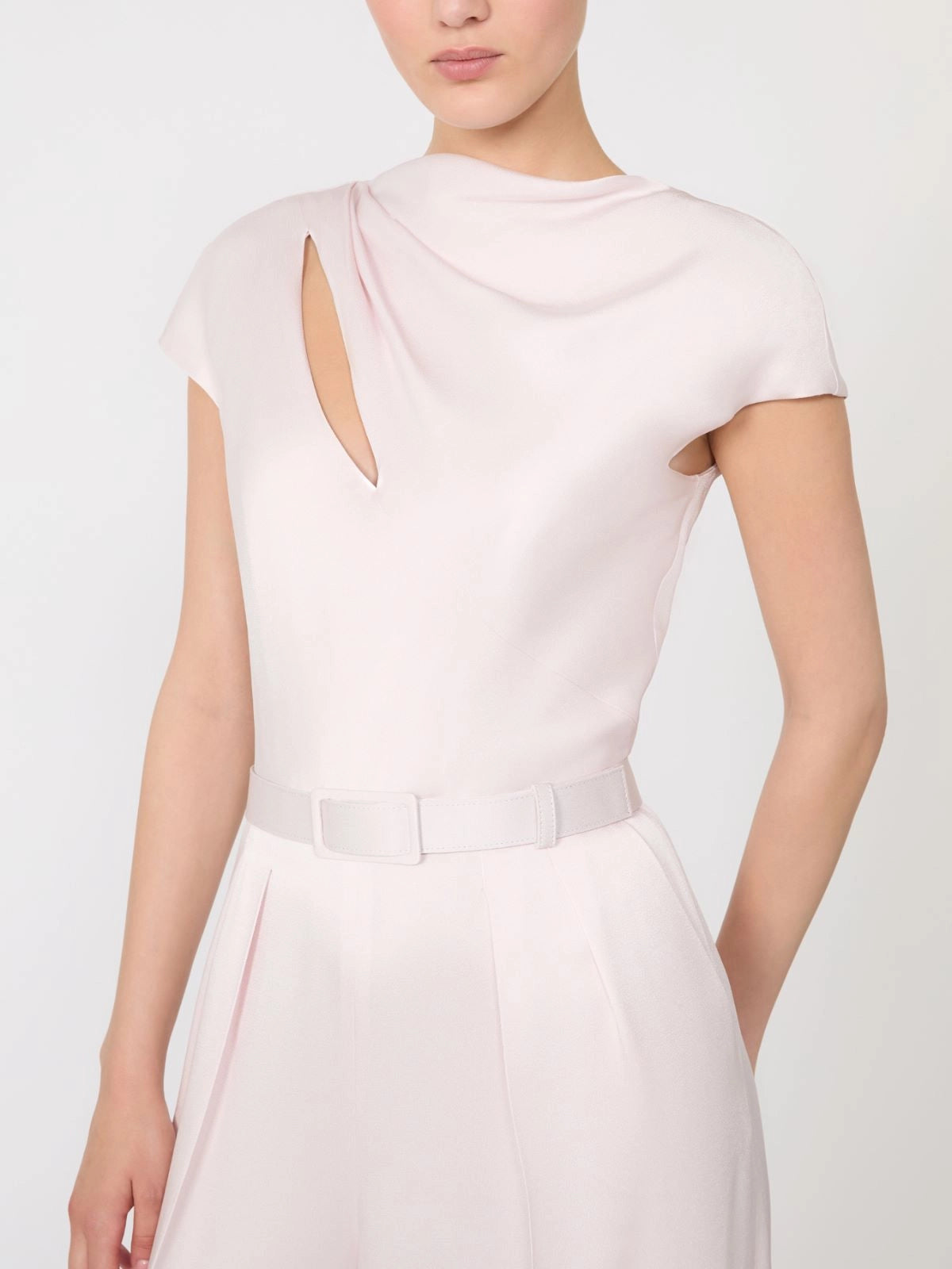Max Mara Studio tuta in envers satin rosa