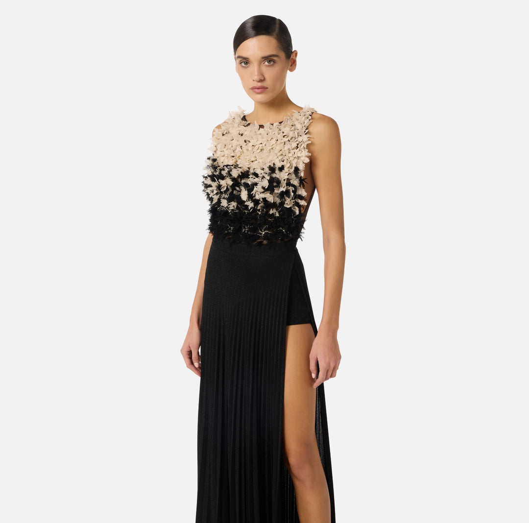 Elisabetta Franchi Abito tulle e jersey