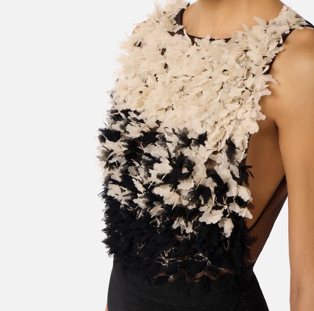 Elisabetta Franchi Abito tulle e jersey