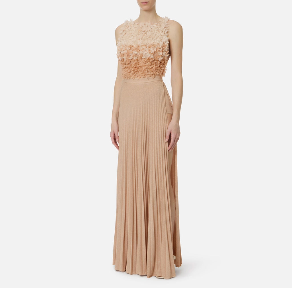 Elisabetta Franchi Abito in tulle e jersey lurex