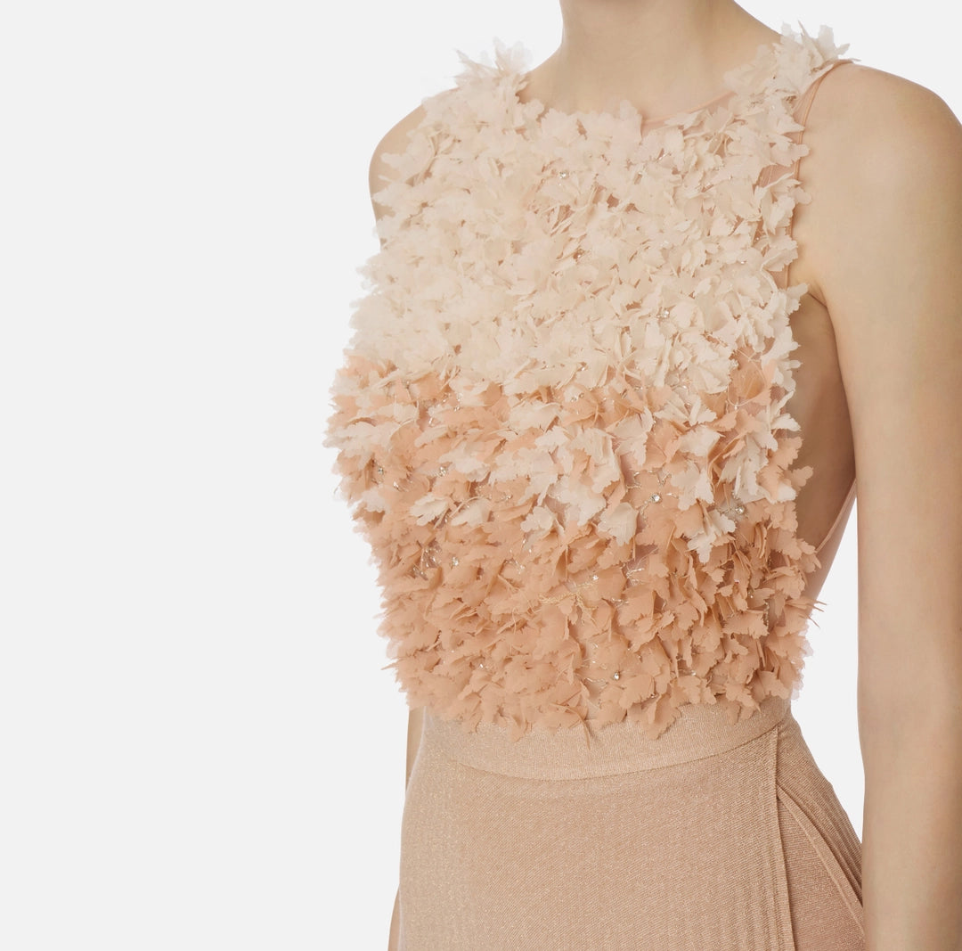 Elisabetta Franchi Abito in tulle e jersey lurex