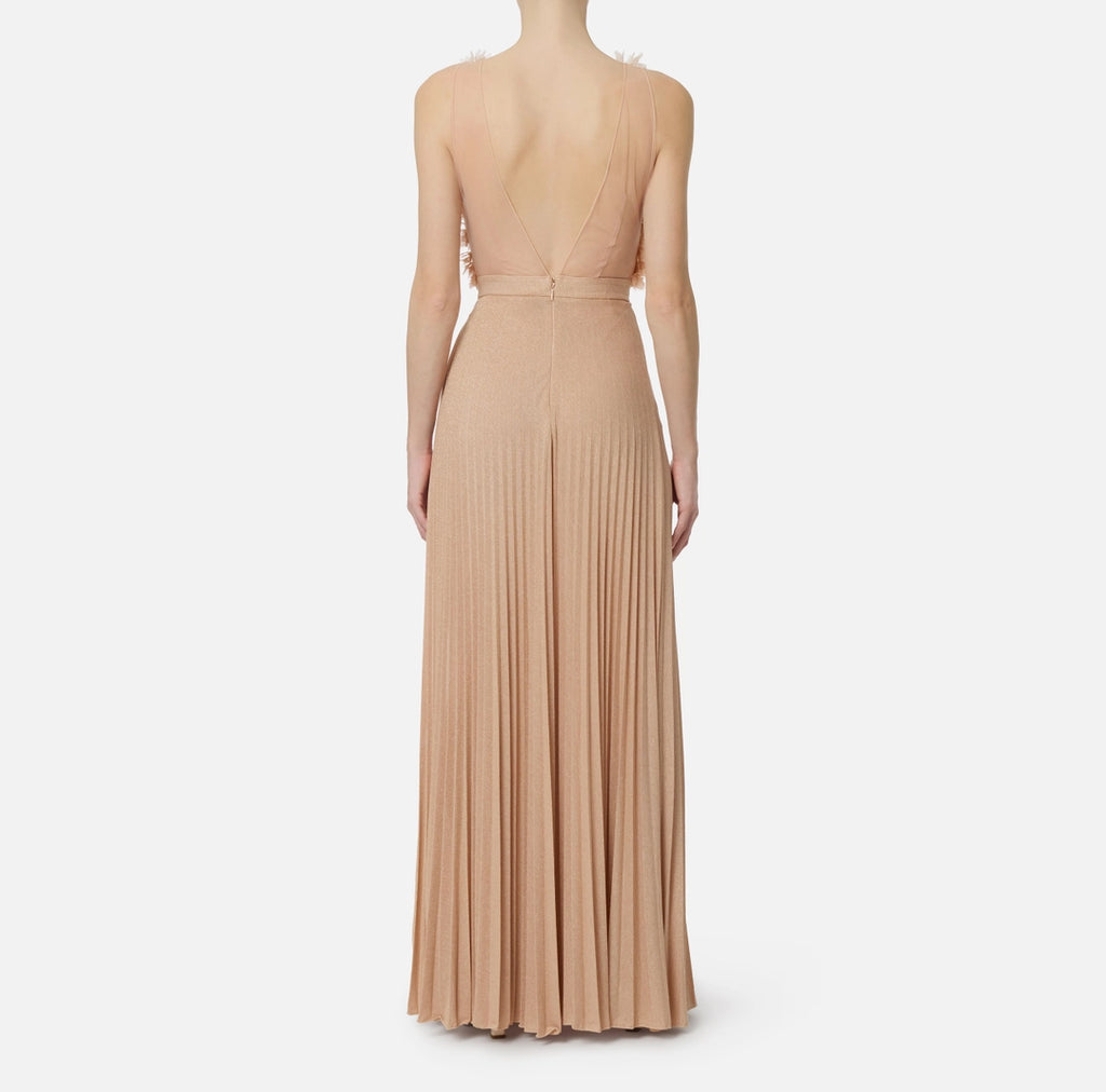 Elisabetta Franchi Abito in tulle e jersey lurex