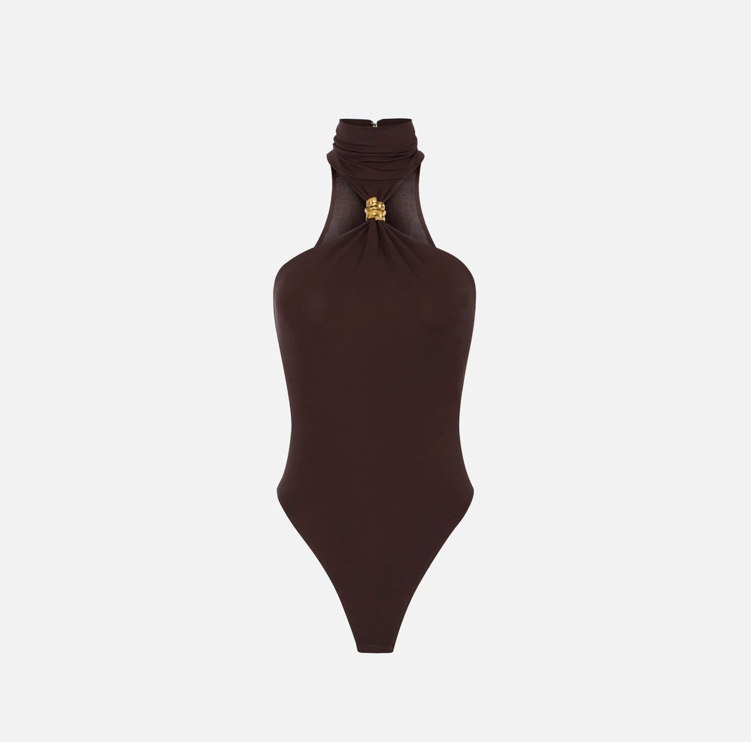 Elisabetta Franchi body con dettaglio gioiello