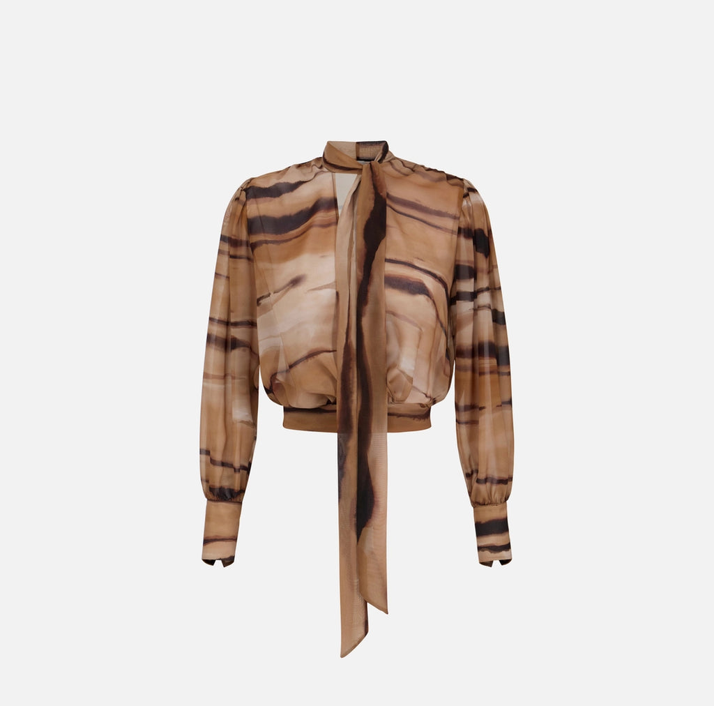 Elisabetta Franchi Blusa stampa tigre