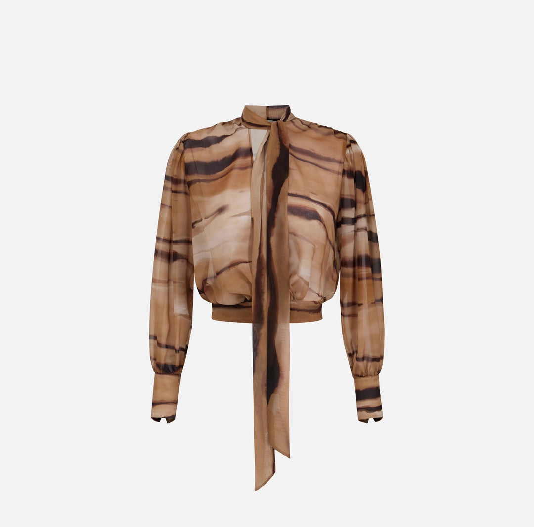 Elisabetta Franchi Blusa stampa tigre