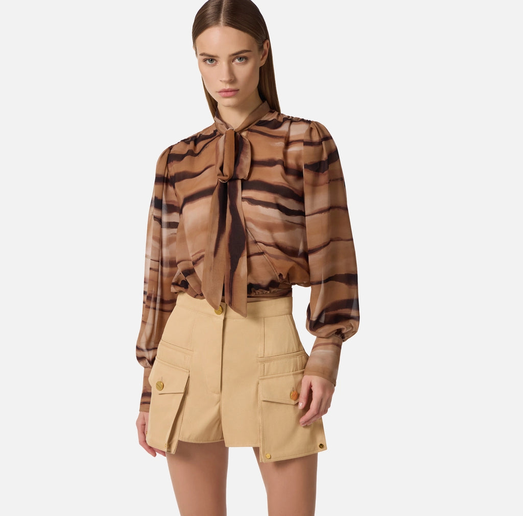 Elisabetta Franchi Blusa stampa tigre