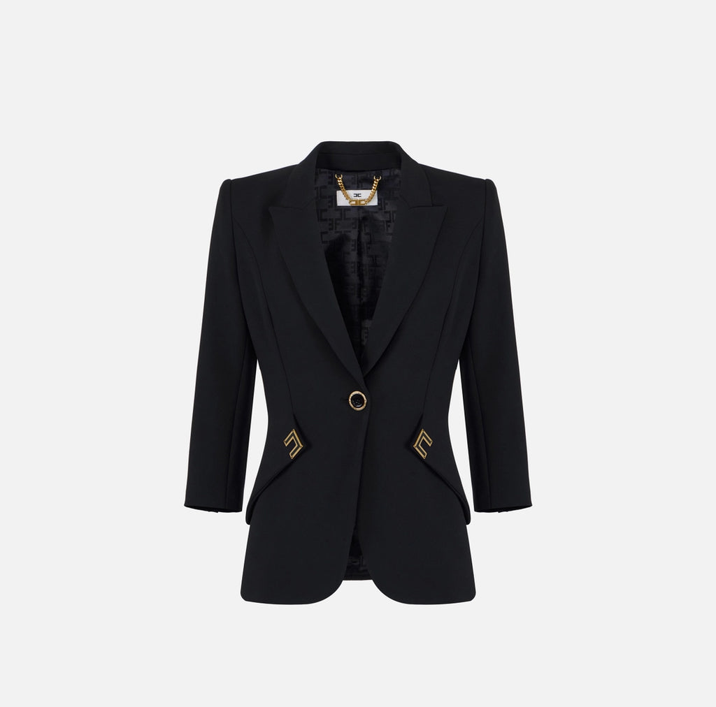 Elisabetta Franchi Giacca con dettagli logo