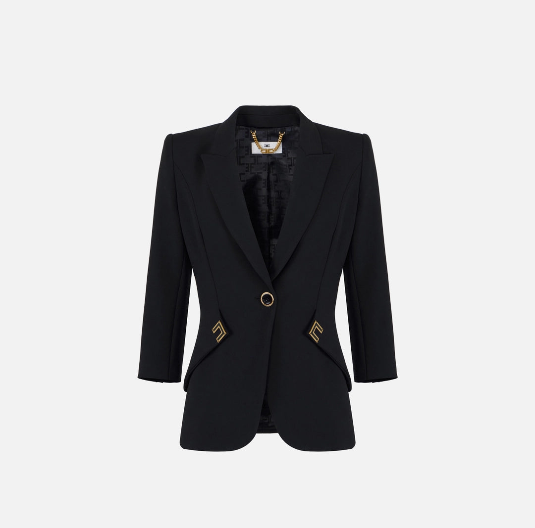 Elisabetta Franchi Giacca con dettagli logo