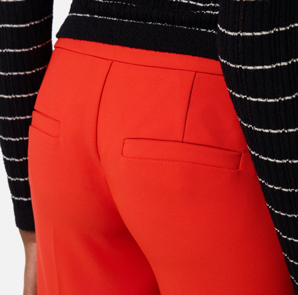 Elisabetta Franchi Pantaloni in crêpe leggero con motivi a taglio vivo