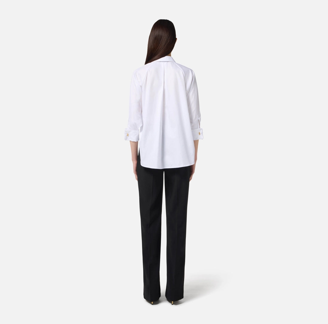 Elisabetta Franchi tuta in popeline e e crêpe leggero