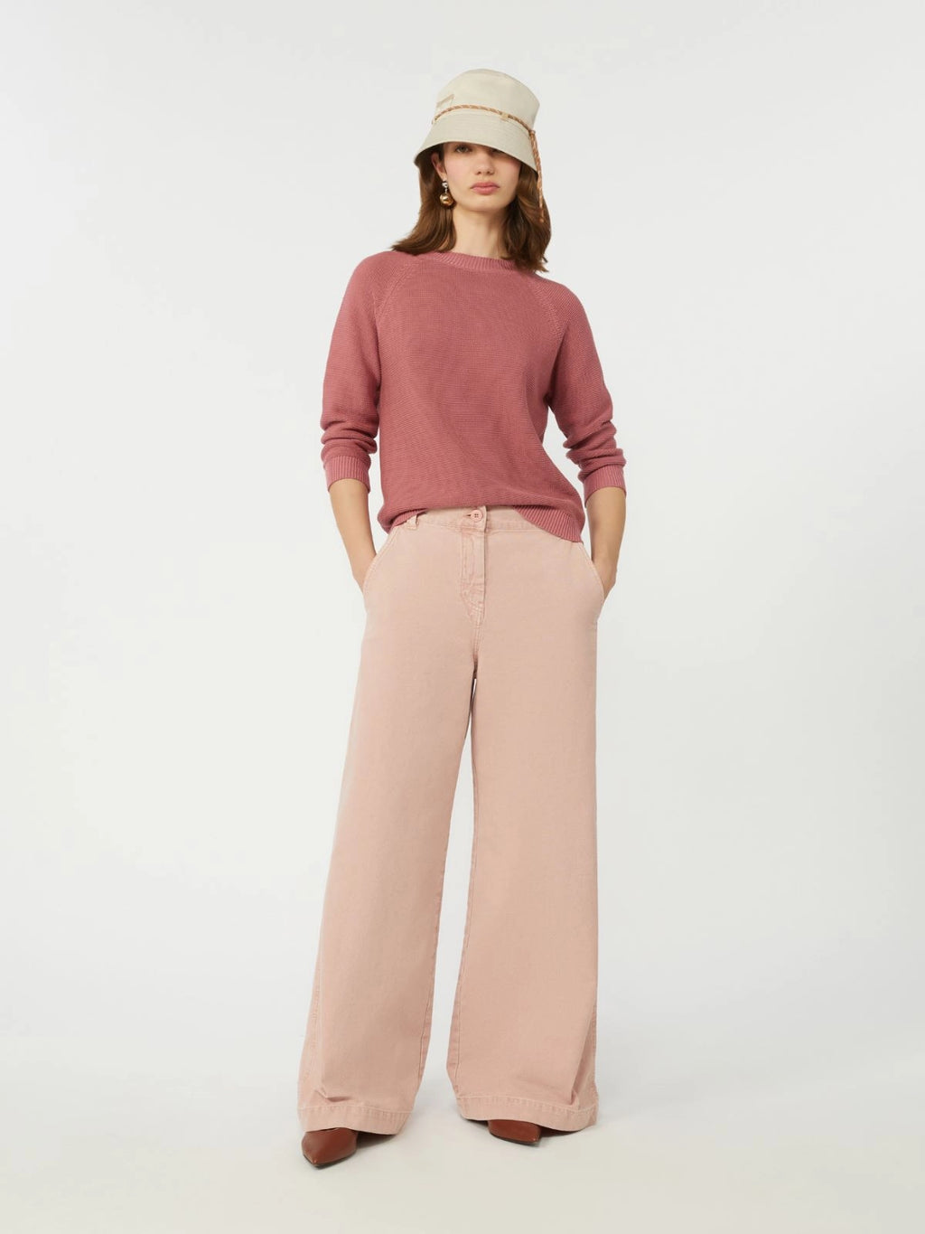 Weekend maglia in cotone rosa antico