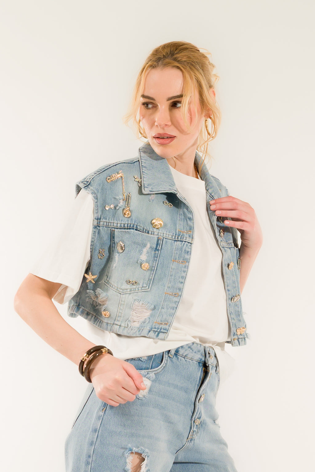 Kontatto Gilet denim