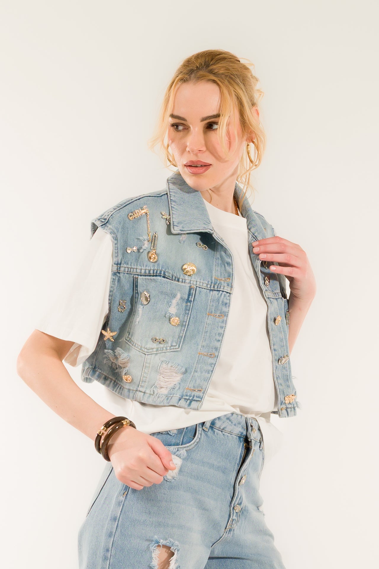 Kontatto Gilet denim