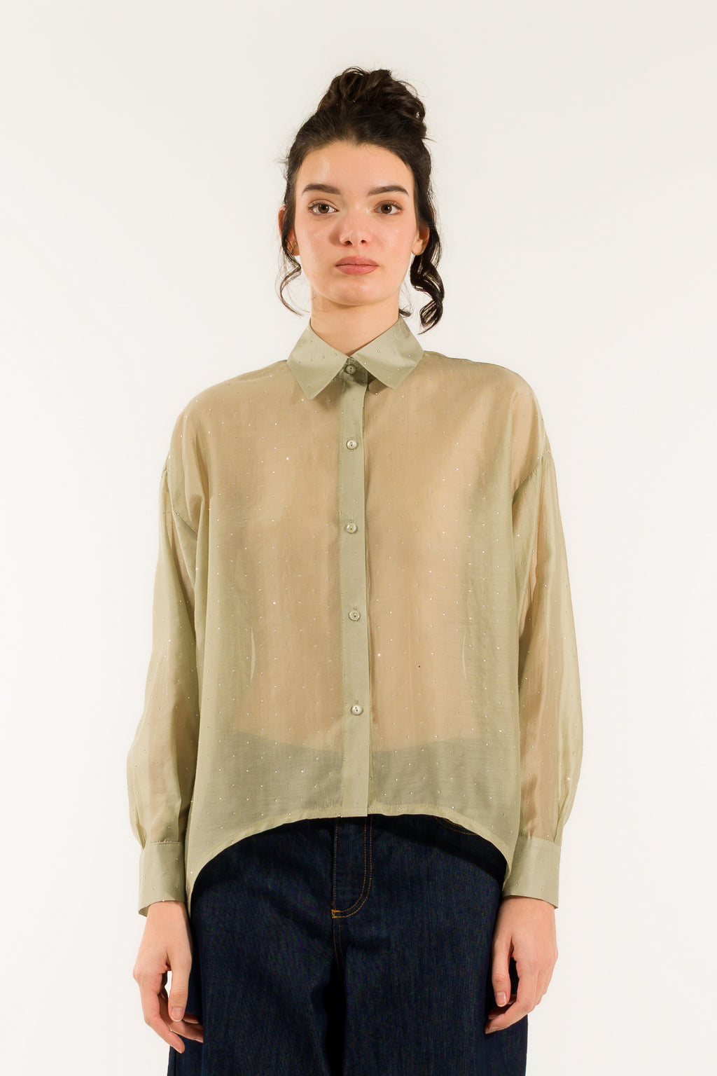 Kontatto Camicia stondata strass